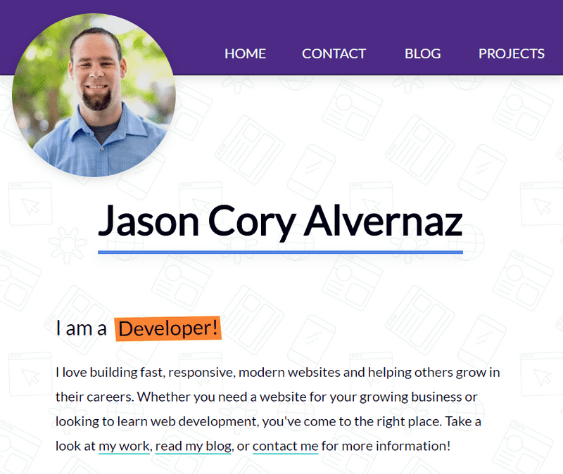 Jason Cory Alvernaz Portfolio Site